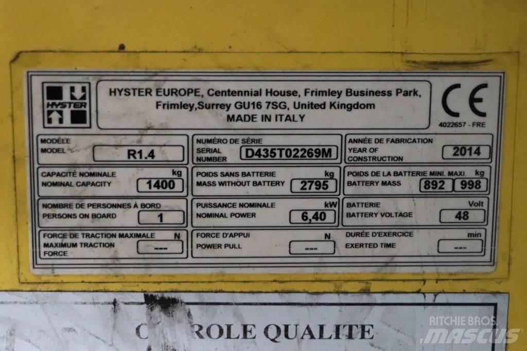 Hyster R1.4 Ανυψωτικά στενών δρόμων
