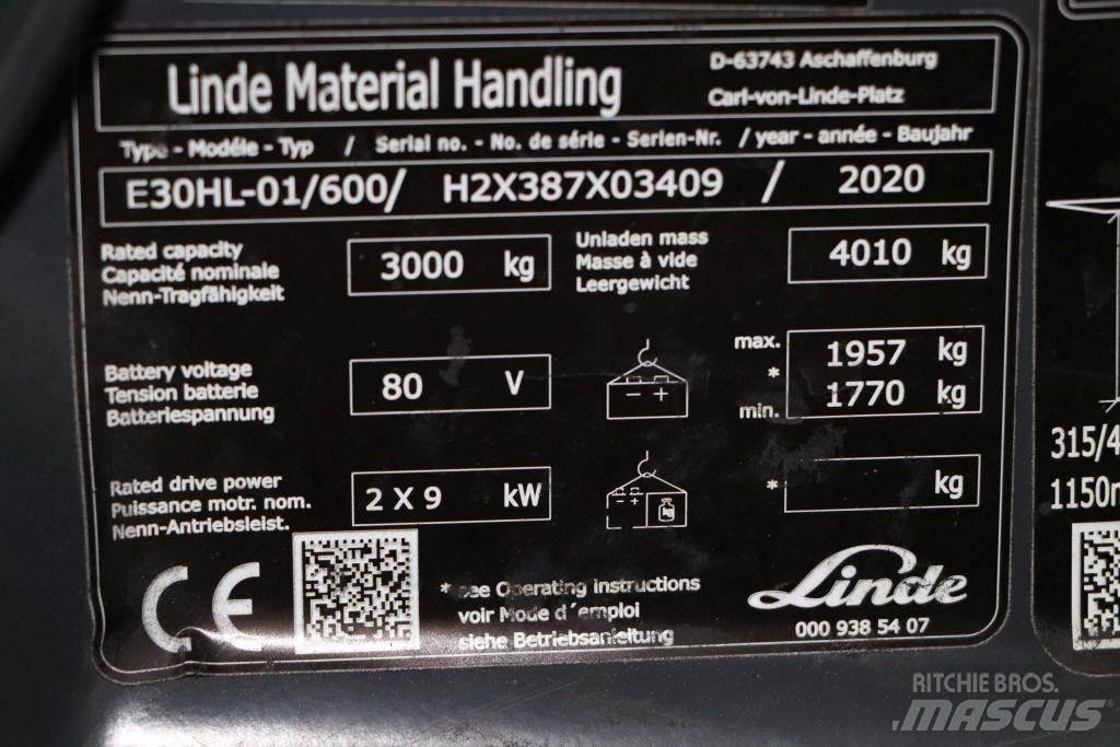 Linde E30HL-01/600 Ηλεκτρικά περονοφόρα ανυψωτικά κλαρκ