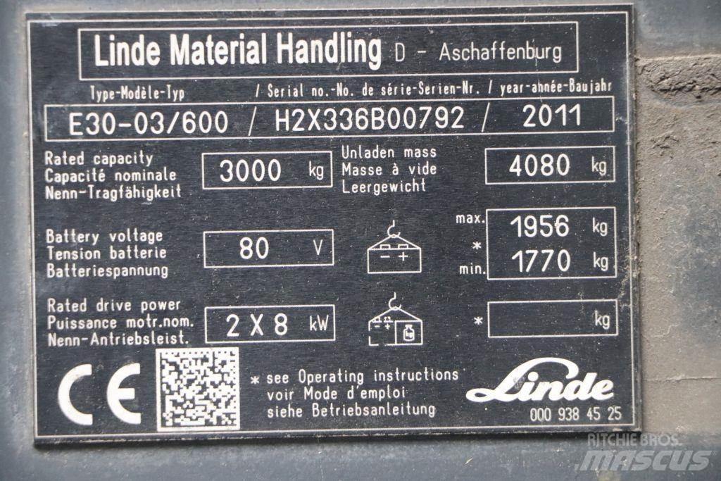 Linde E30S-03/600 Ηλεκτρικά περονοφόρα ανυψωτικά κλαρκ