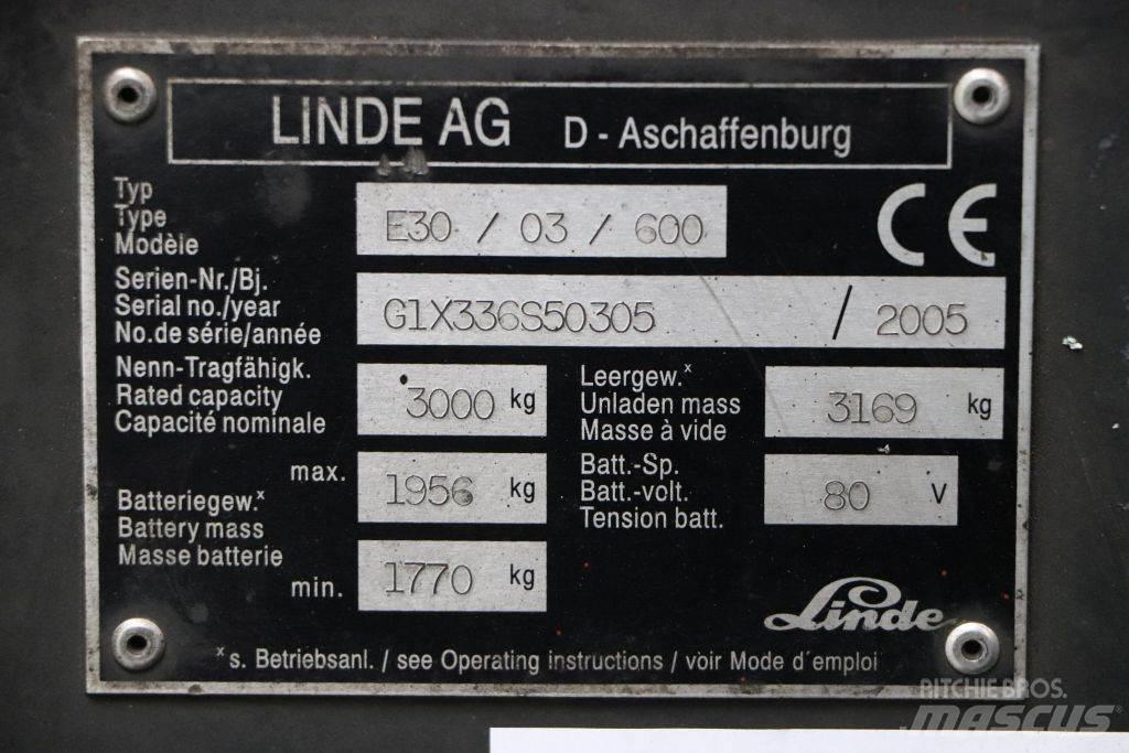 Linde E30S-03/600 Ηλεκτρικά περονοφόρα ανυψωτικά κλαρκ
