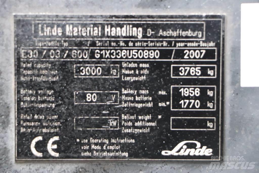 Linde E30S-03/600 Ηλεκτρικά περονοφόρα ανυψωτικά κλαρκ