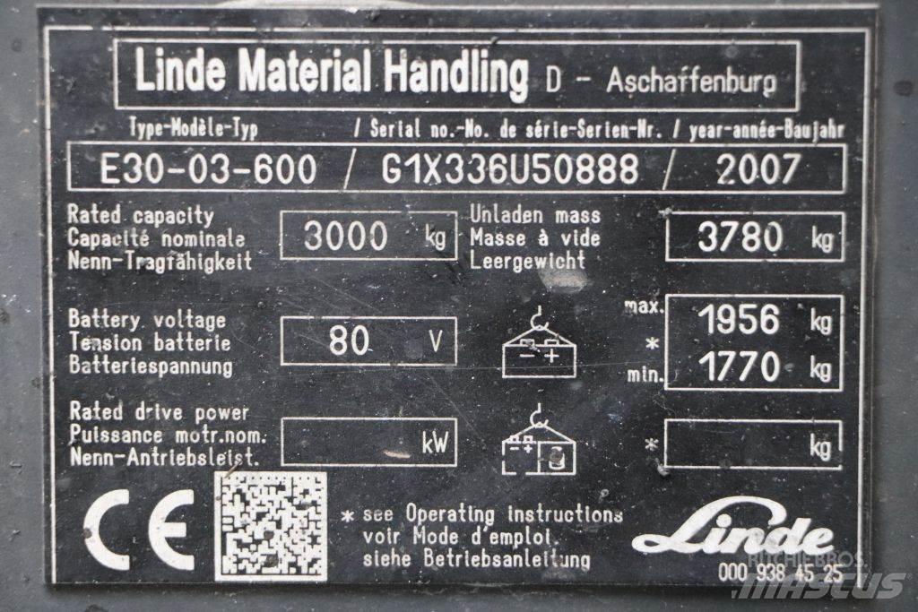 Linde E30S-03/600 Ηλεκτρικά περονοφόρα ανυψωτικά κλαρκ