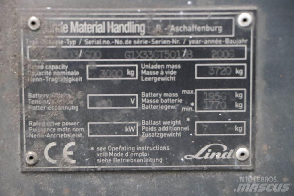 Linde E30S-03/600 Ηλεκτρικά περονοφόρα ανυψωτικά κλαρκ