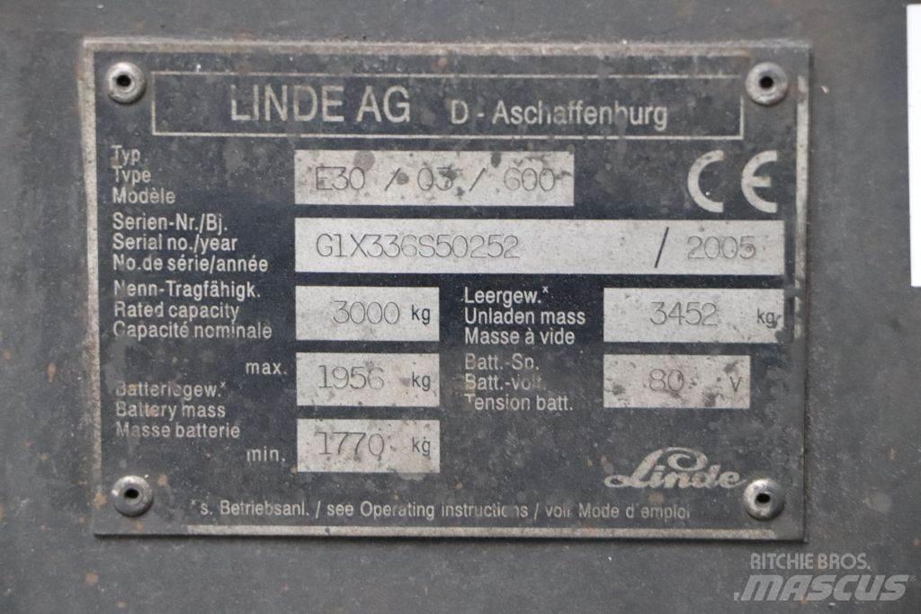 Linde E30S-03/600 Ηλεκτρικά περονοφόρα ανυψωτικά κλαρκ