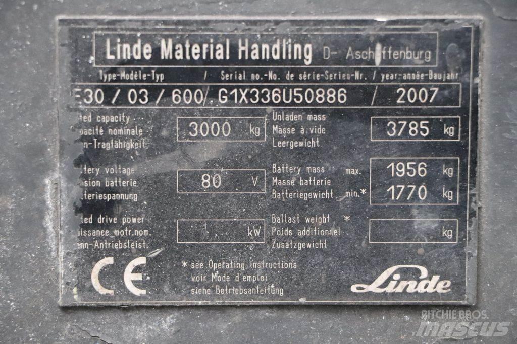Linde E30S-03/600 Ηλεκτρικά περονοφόρα ανυψωτικά κλαρκ