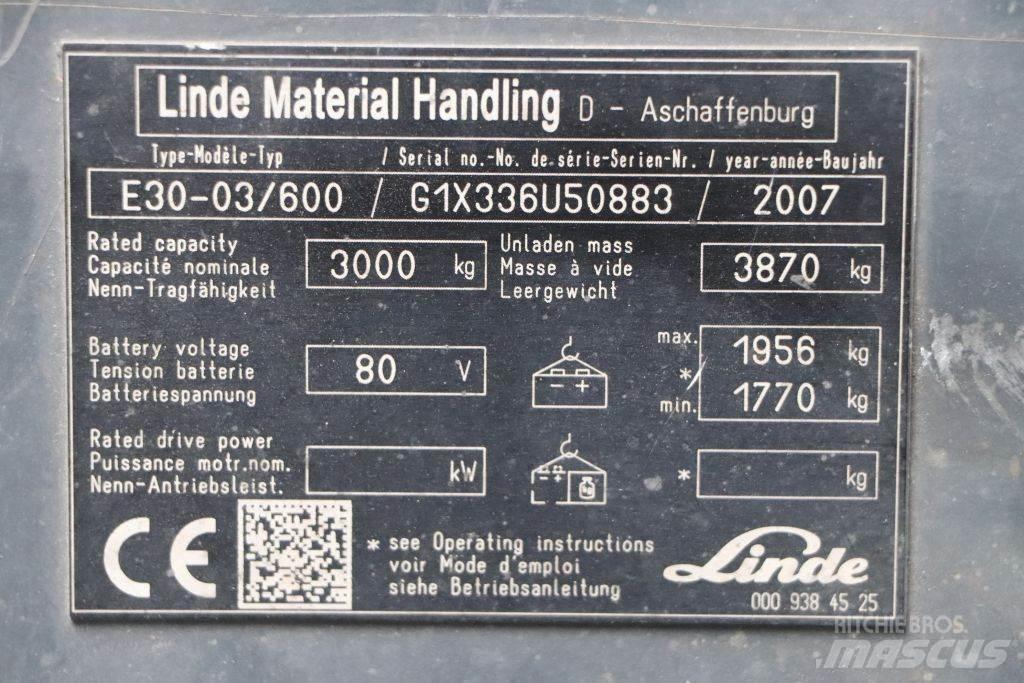 Linde E30S-03/600 Ηλεκτρικά περονοφόρα ανυψωτικά κλαρκ