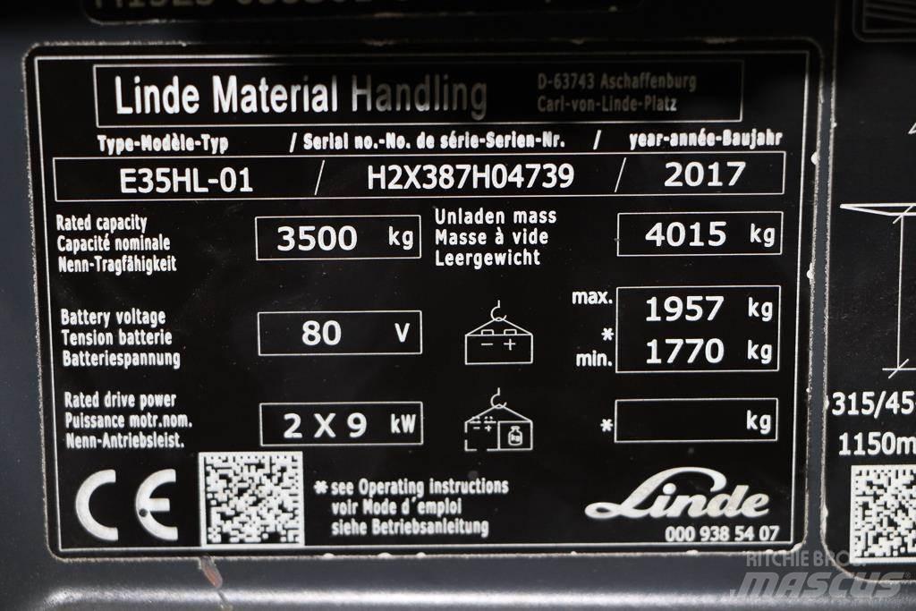 Linde E35HL-01 Ηλεκτρικά περονοφόρα ανυψωτικά κλαρκ