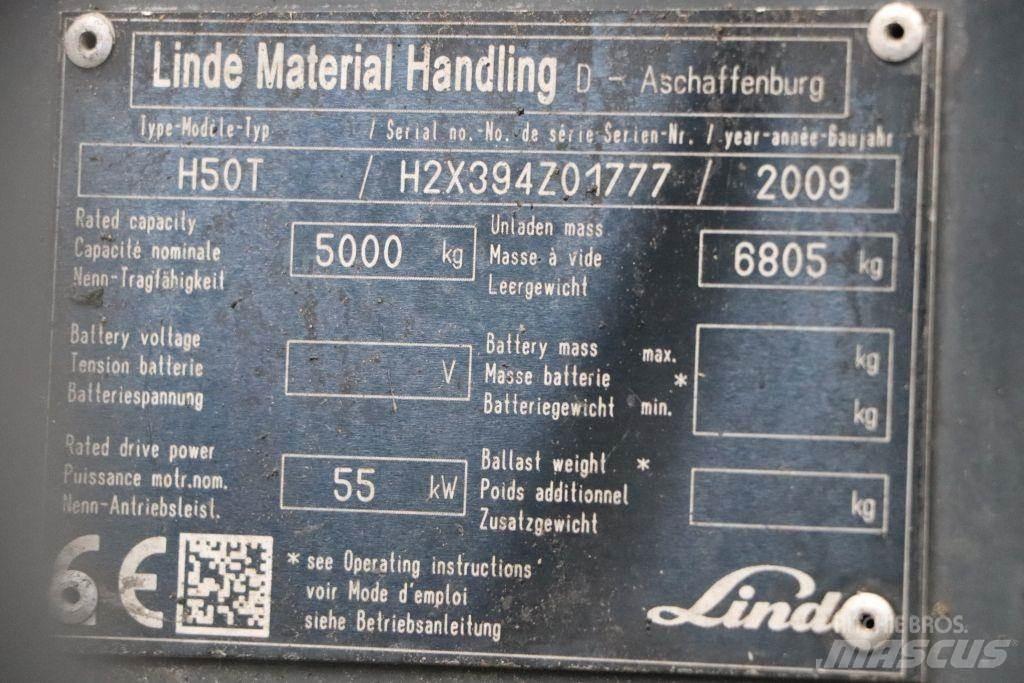 Linde H50T Περονοφόρα ανυψωτικά κλαρκ με φυσικό αέριο LPG