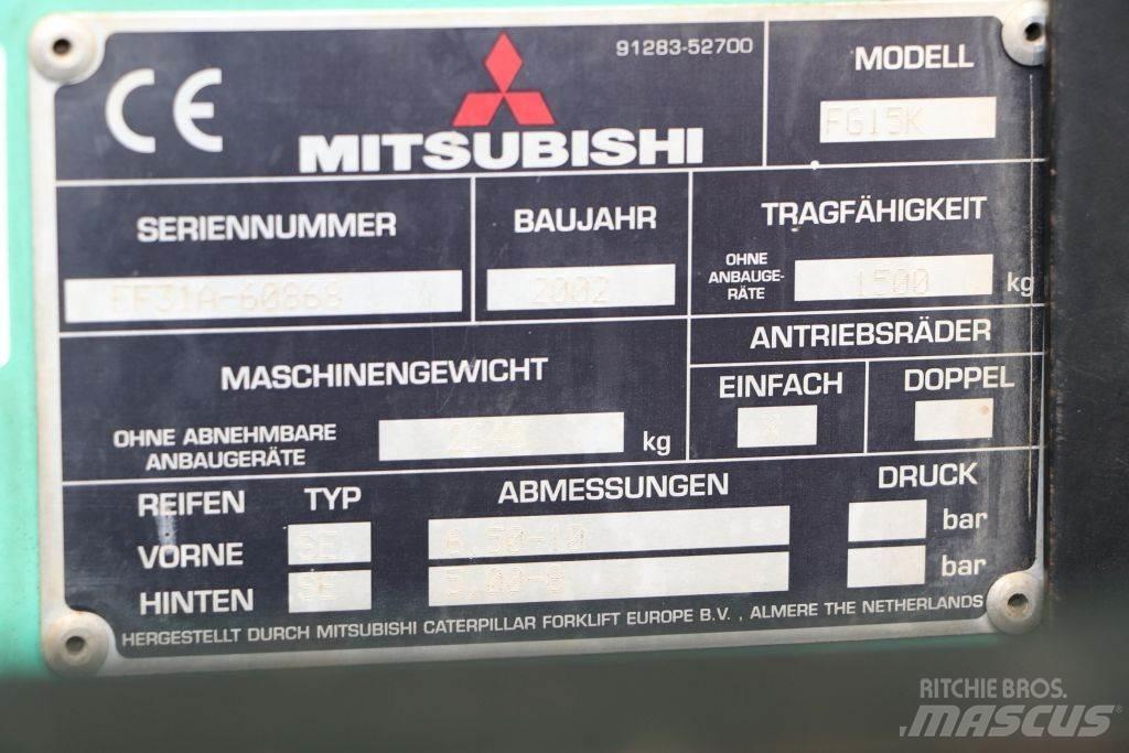 Mitsubishi FG15K Περονοφόρα ανυψωτικά κλαρκ με φυσικό αέριο LPG