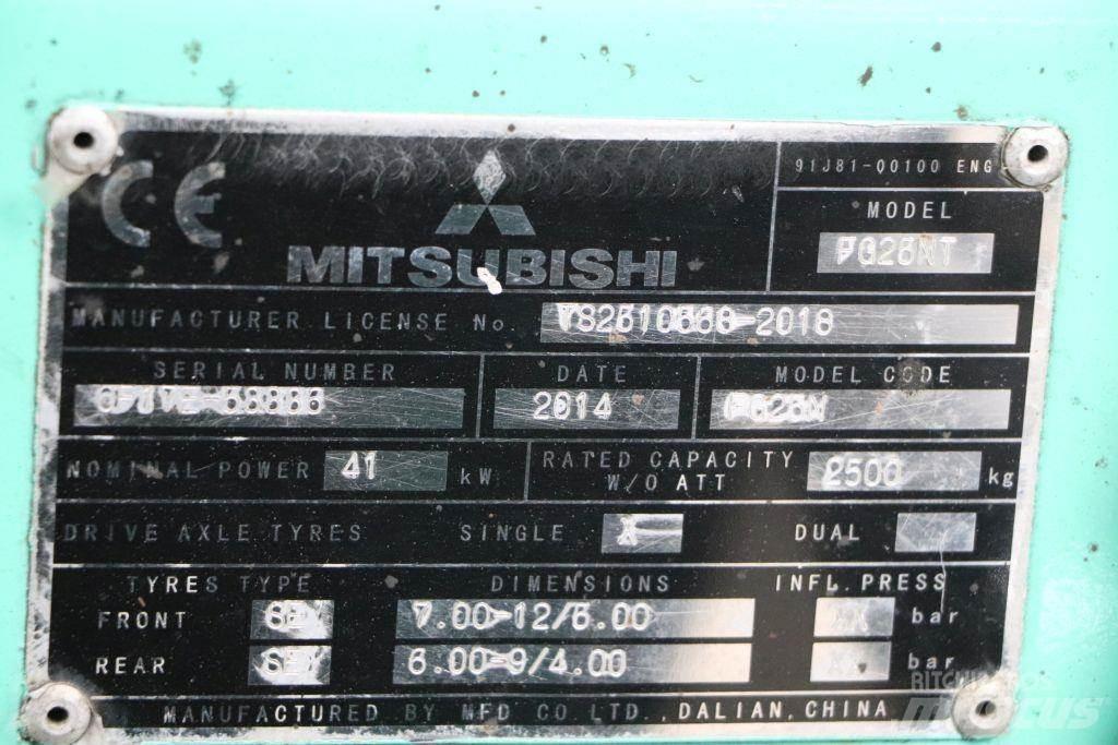 Mitsubishi FG25NT Περονοφόρα ανυψωτικά κλαρκ με φυσικό αέριο LPG