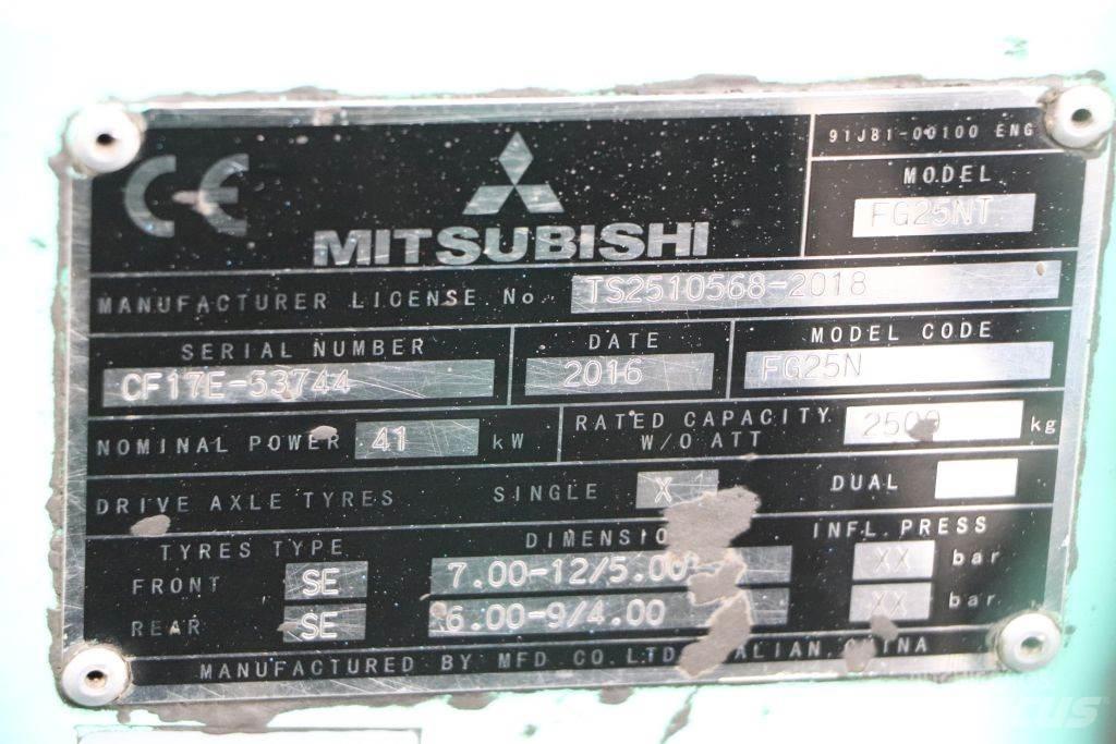 Mitsubishi FG25NT Περονοφόρα ανυψωτικά κλαρκ με φυσικό αέριο LPG