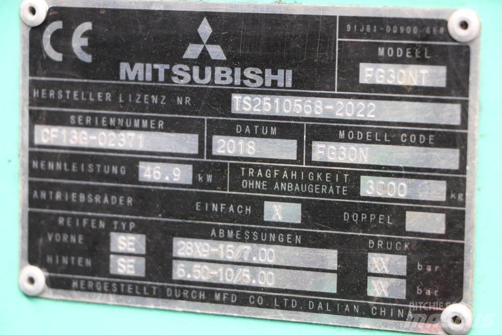 Mitsubishi FG30NT Περονοφόρα ανυψωτικά κλαρκ με φυσικό αέριο LPG