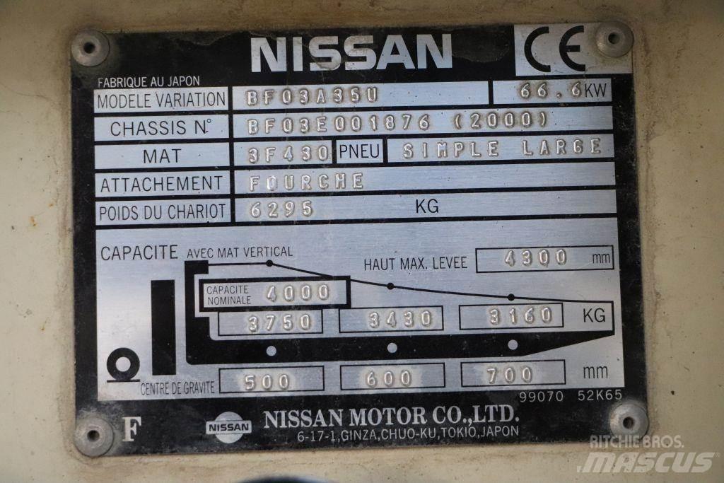 Nissan BF03A35U Περονοφόρα ανυψωτικά κλαρκ με φυσικό αέριο LPG