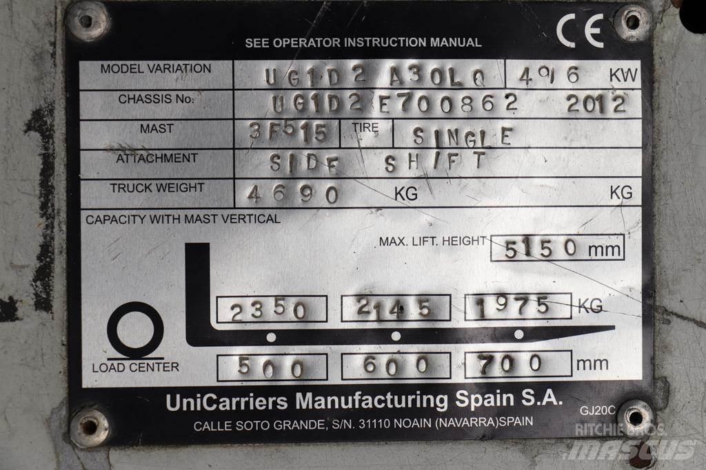 Nissan UG1D2A30LQ Περονοφόρα ανυψωτικά κλαρκ με φυσικό αέριο LPG