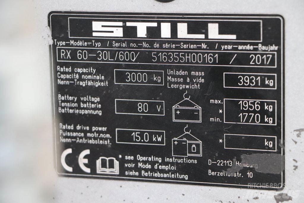 Still RX60-30L/600 Ηλεκτρικά περονοφόρα ανυψωτικά κλαρκ
