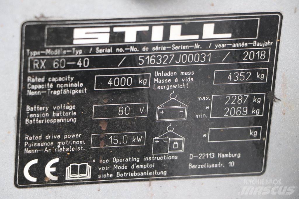 Still RX60-40 Ηλεκτρικά περονοφόρα ανυψωτικά κλαρκ