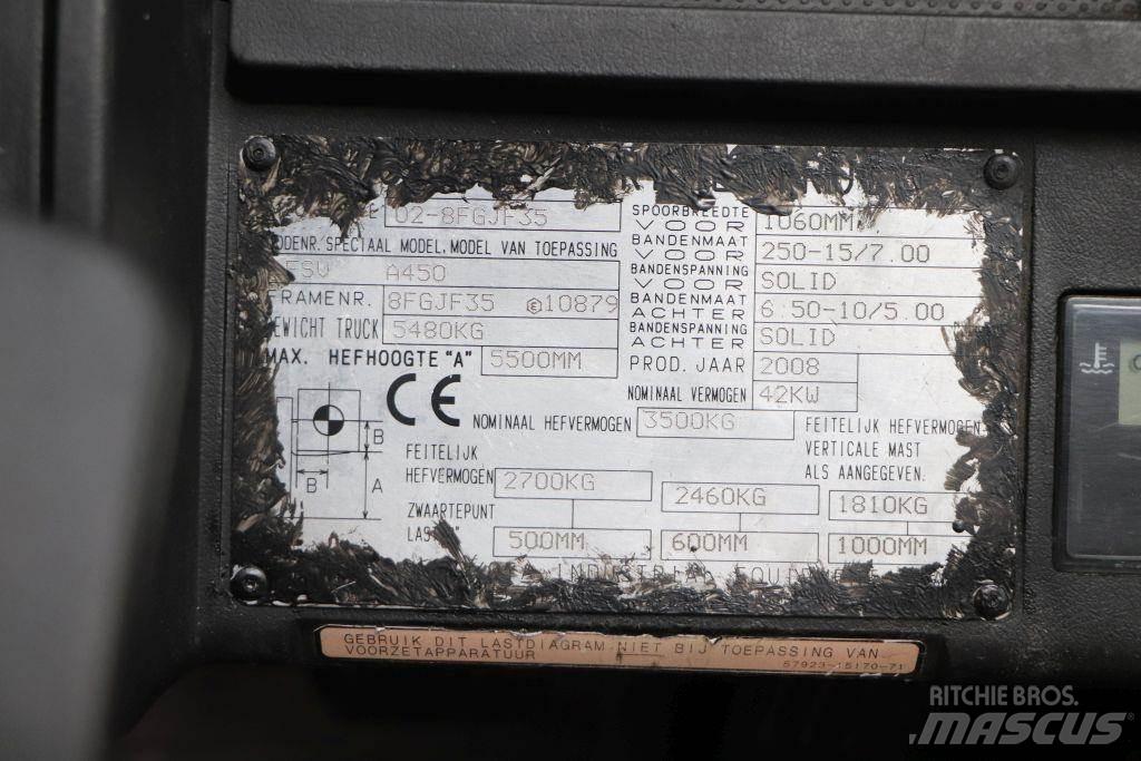 Toyota 02-8FGJF35 Περονοφόρα ανυψωτικά κλαρκ με φυσικό αέριο LPG