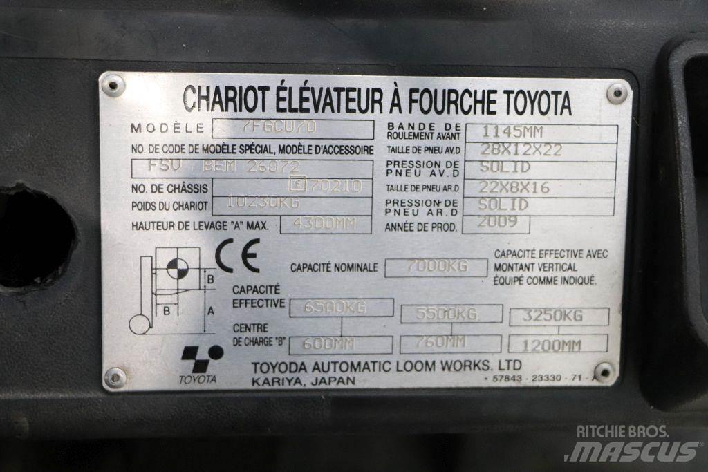 Toyota 7FGCU70 Περονοφόρα ανυψωτικά κλαρκ με φυσικό αέριο LPG