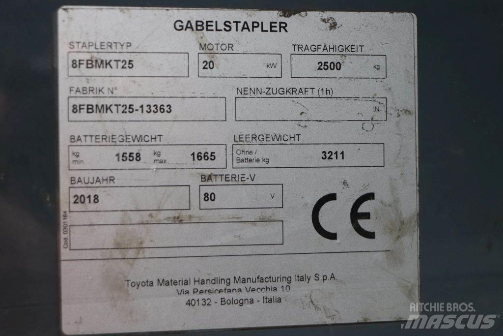 Toyota 8FBMKT25 Ηλεκτρικά περονοφόρα ανυψωτικά κλαρκ