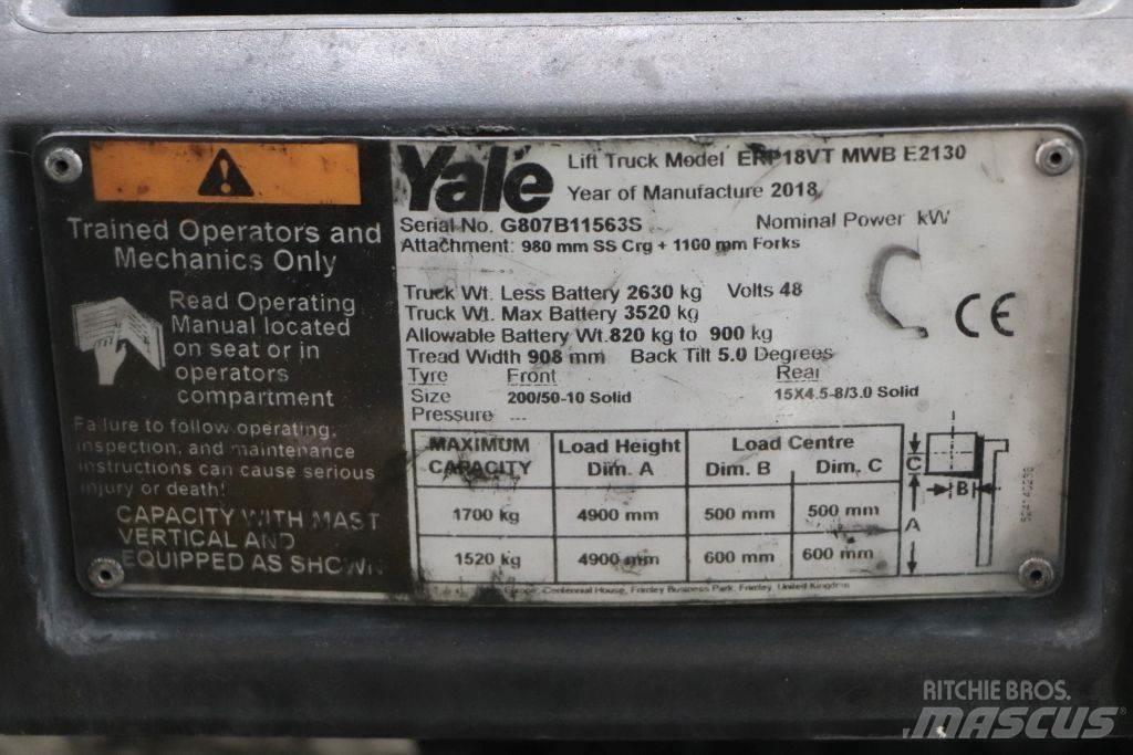 Yale ERP18VT Ηλεκτρικά περονοφόρα ανυψωτικά κλαρκ