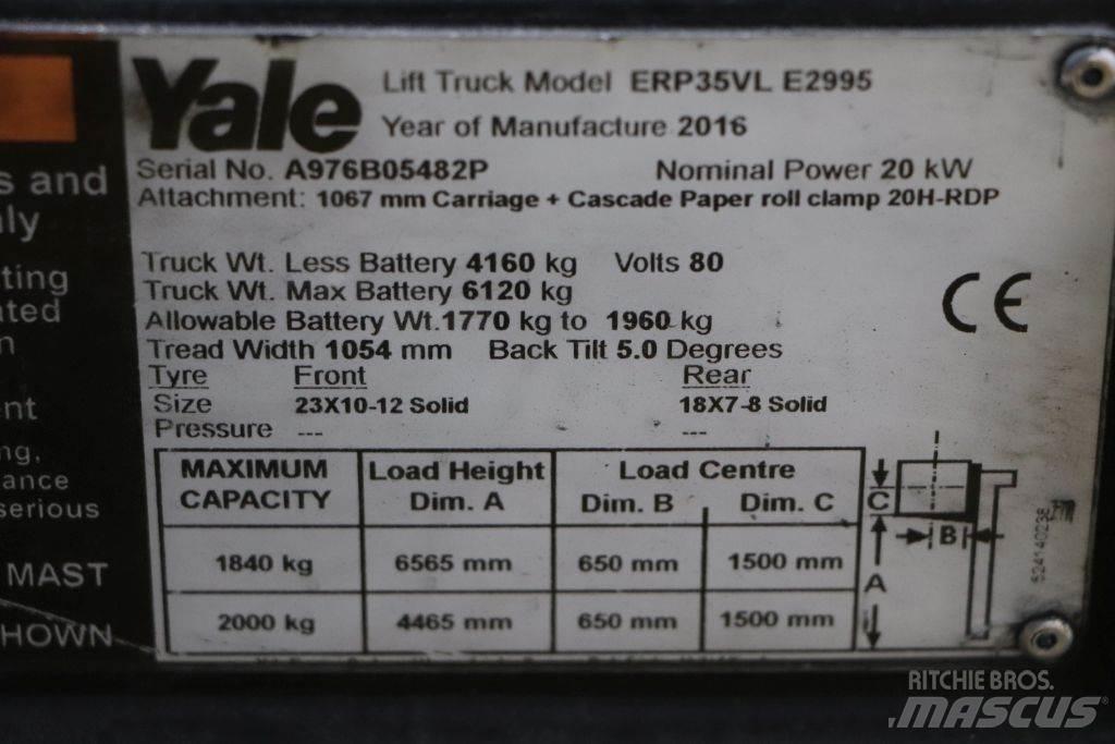 Yale ERP35VL Ηλεκτρικά περονοφόρα ανυψωτικά κλαρκ
