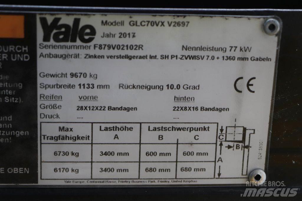 Yale GLC70VX Περονοφόρα ανυψωτικά κλαρκ με φυσικό αέριο LPG