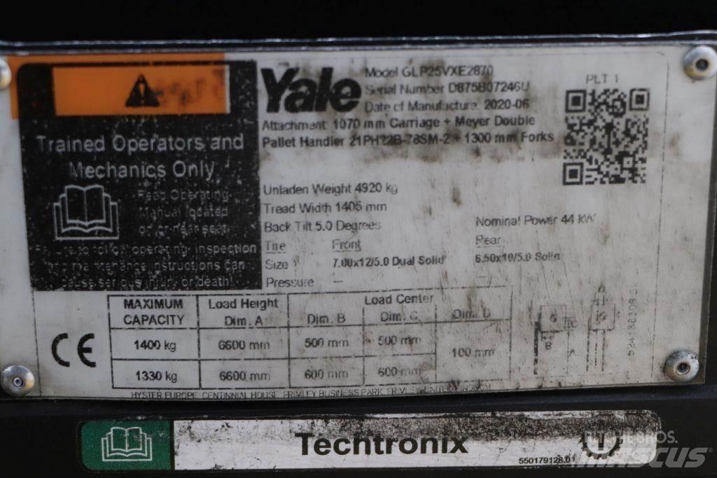 Yale GLP25VX Περονοφόρα ανυψωτικά κλαρκ με φυσικό αέριο LPG