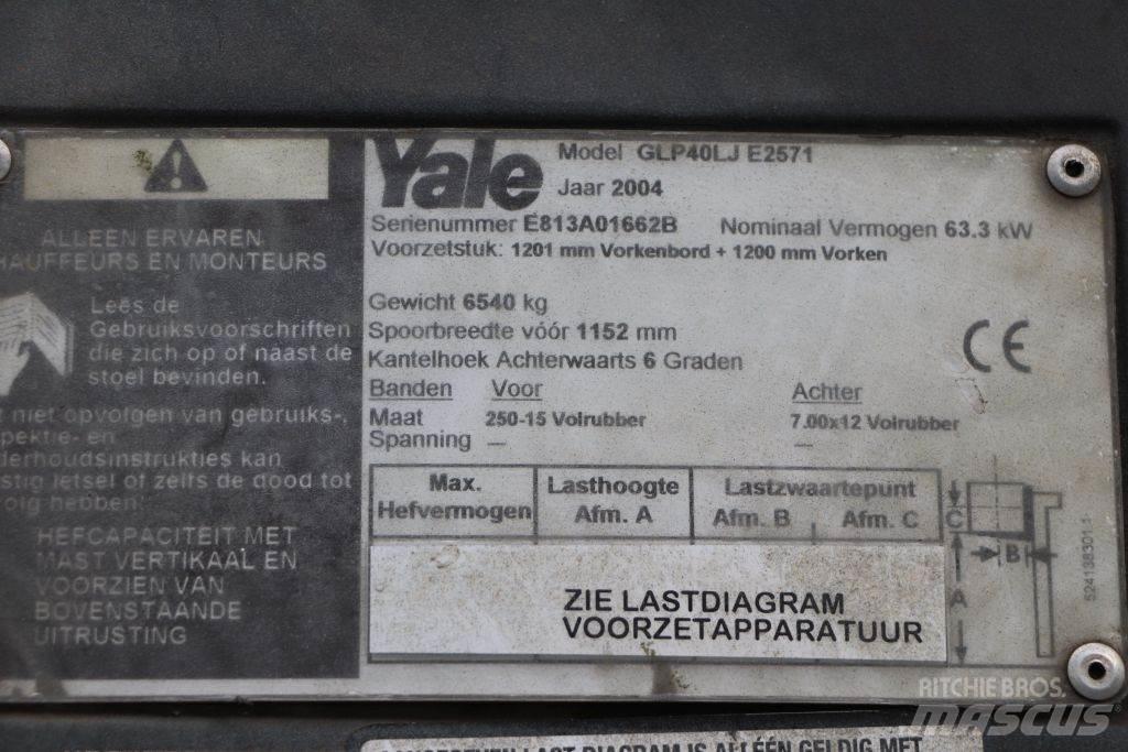Yale GLP40LJ Περονοφόρα ανυψωτικά κλαρκ με φυσικό αέριο LPG