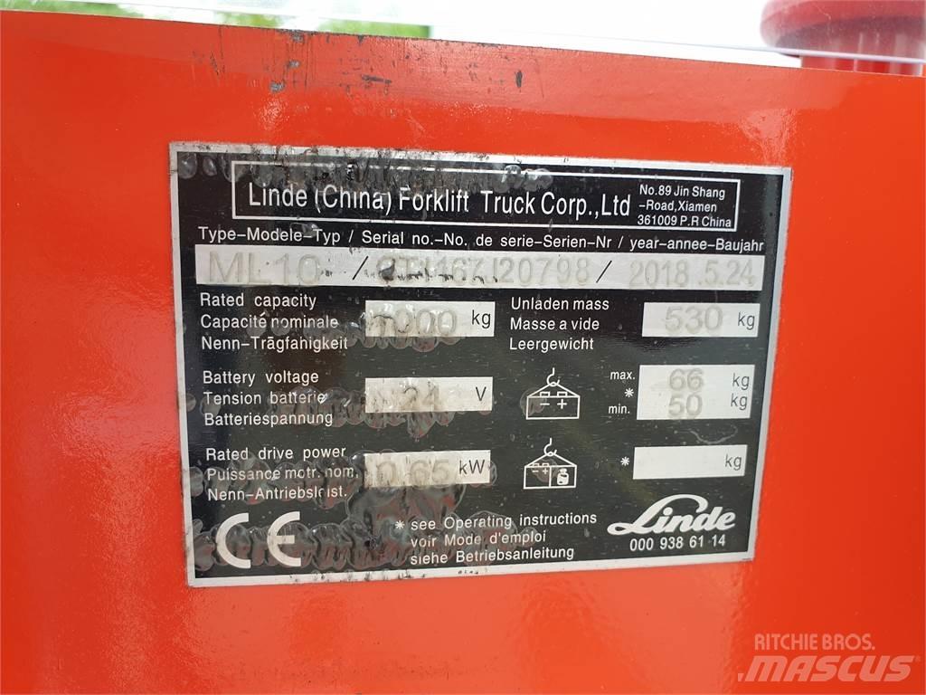 Linde #N/A Παλετοφόρα πεζού χειριστή με ιστό