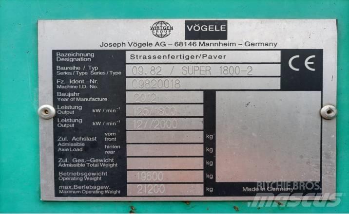 Vögele SUPER1800-2 Επίστρωση ασφάλτου