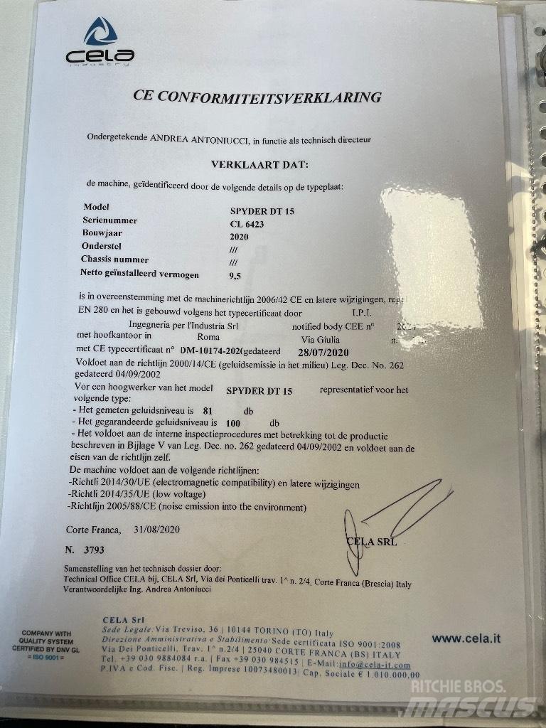 Cela DT 15 Ανυψωτήρες με αρθρωτό βραχίονα