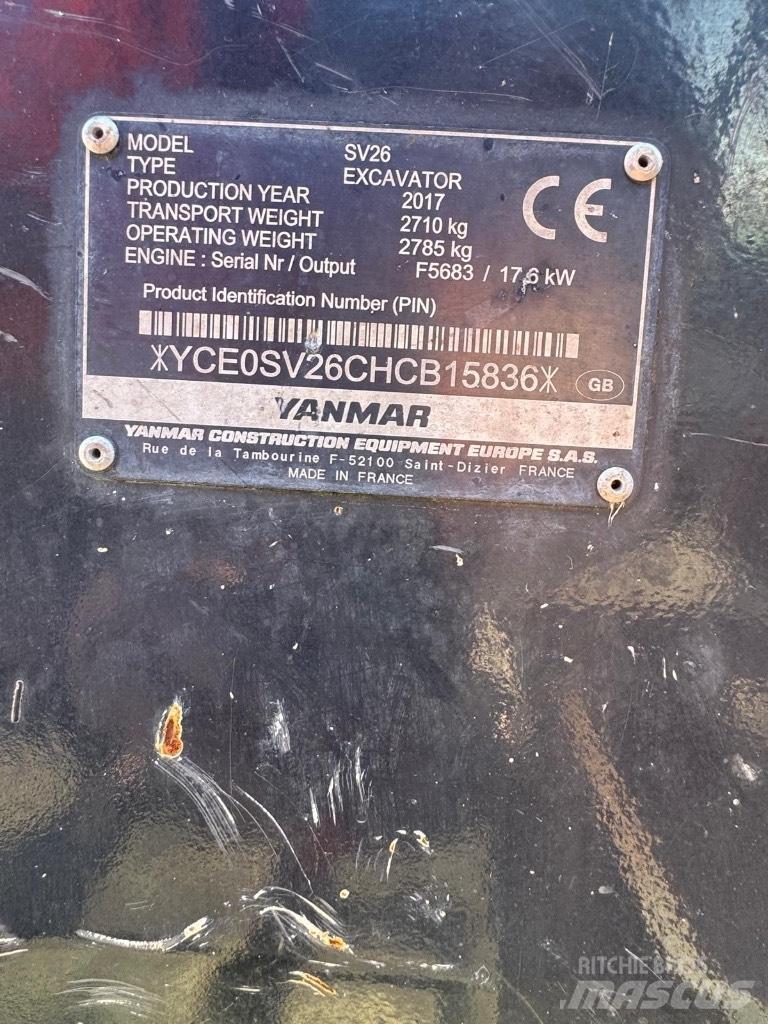 Yanmar SV 26 Εκσκαφάκι (διαβολάκι) < 7t