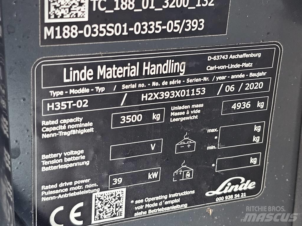 Linde H35T-02 Περονοφόρα ανυψωτικά κλαρκ με φυσικό αέριο LPG