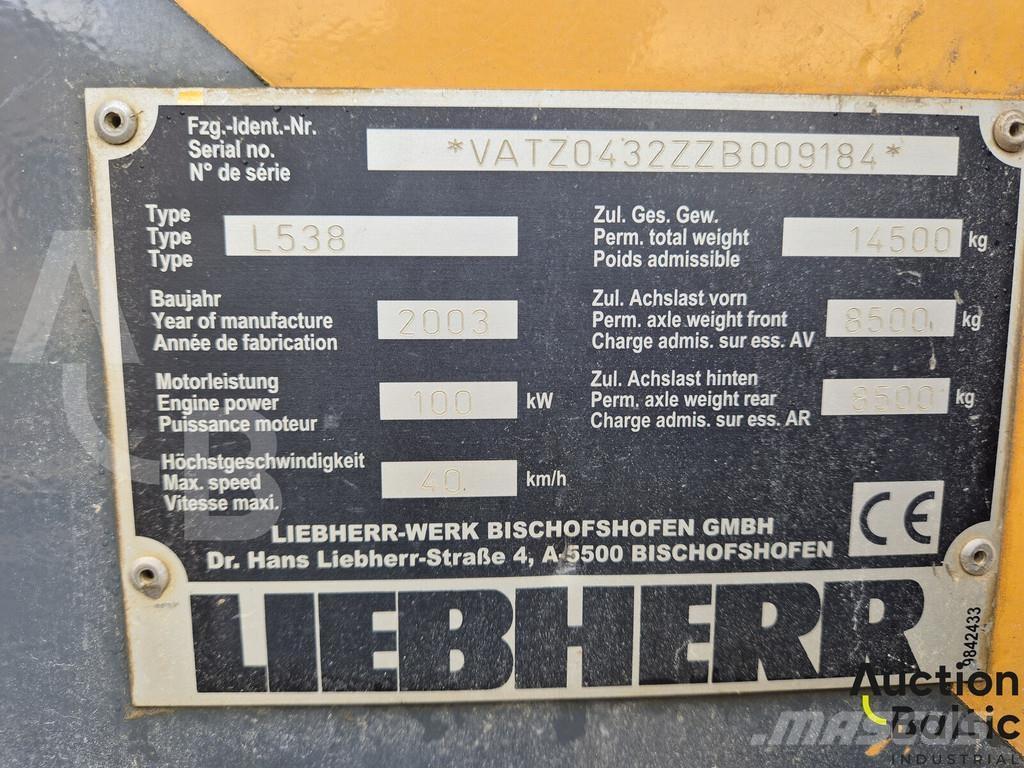 Liebherr L 538 Φορτωτές με λάστιχα (Τροχοφόροι)