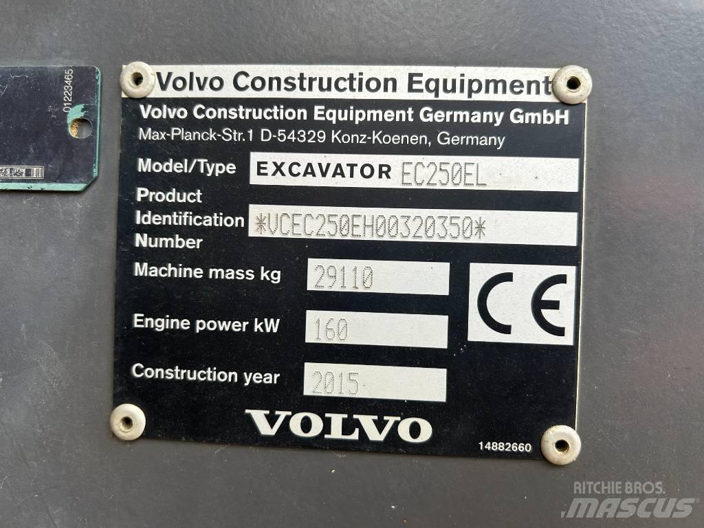 Volvo EC 250 EL Εκσκαφείς με ερπύστριες