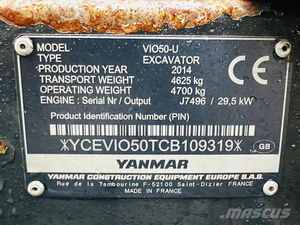 Yanmar Vio 50 U Εκσκαφάκι (διαβολάκι) < 7t