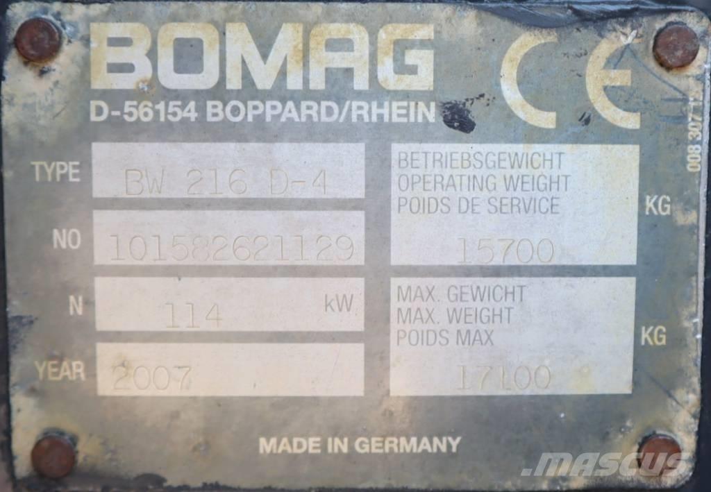 Bomag BW 216 D-4 Κύλινδροι συμπίεσης εδάφους