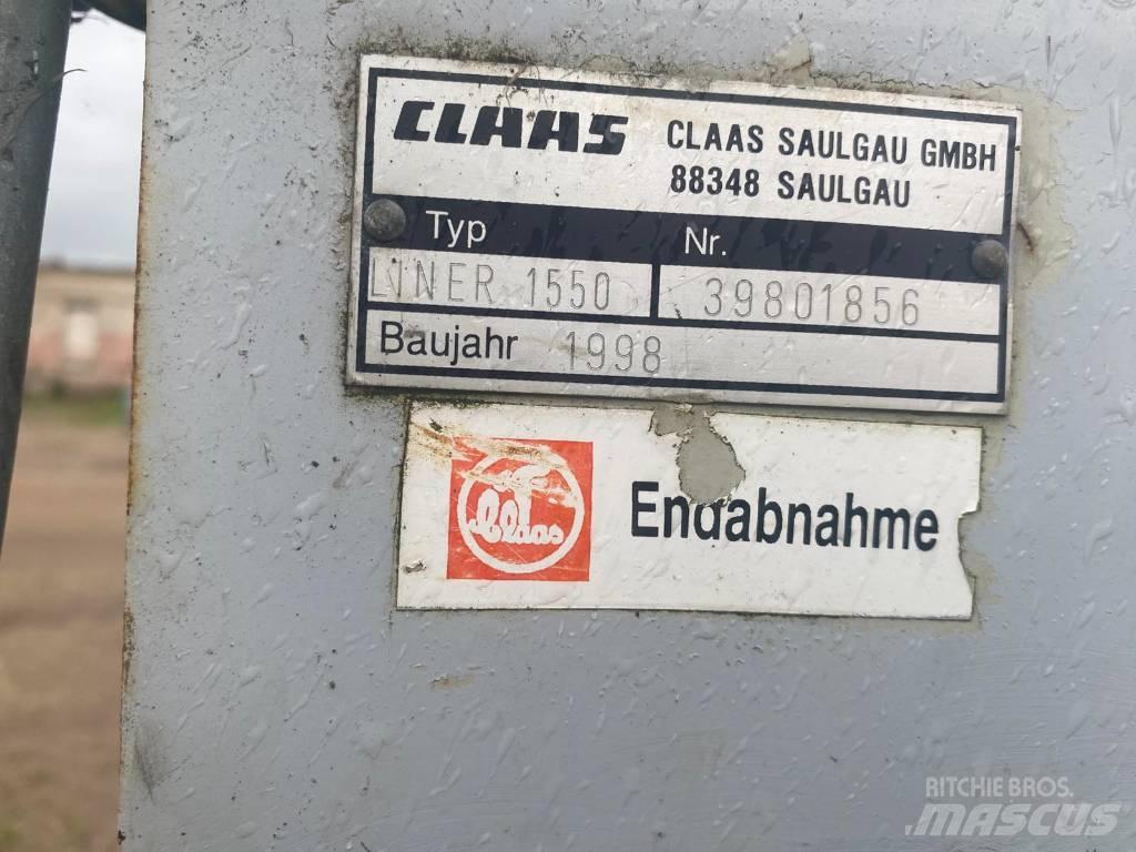 CLAAS Liner 1550 Τσουγκράνες και χορτοξηραντικές μηχανές