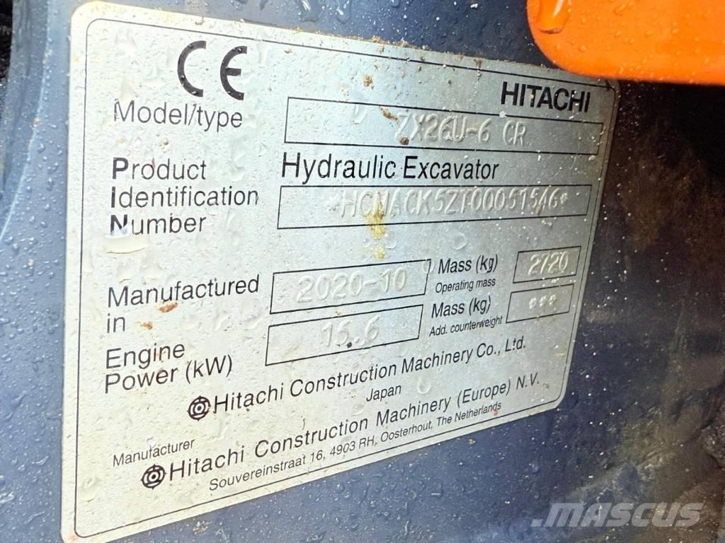 Hitachi ZX 26 U-6 CR Εκσκαφάκι (διαβολάκι) < 7t