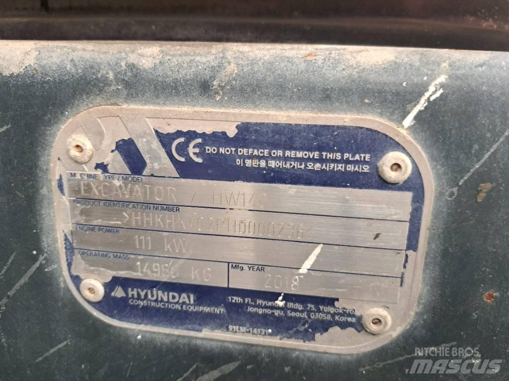 Hyundai HW140 Εκσκαφείς με τροχούς - λάστιχα