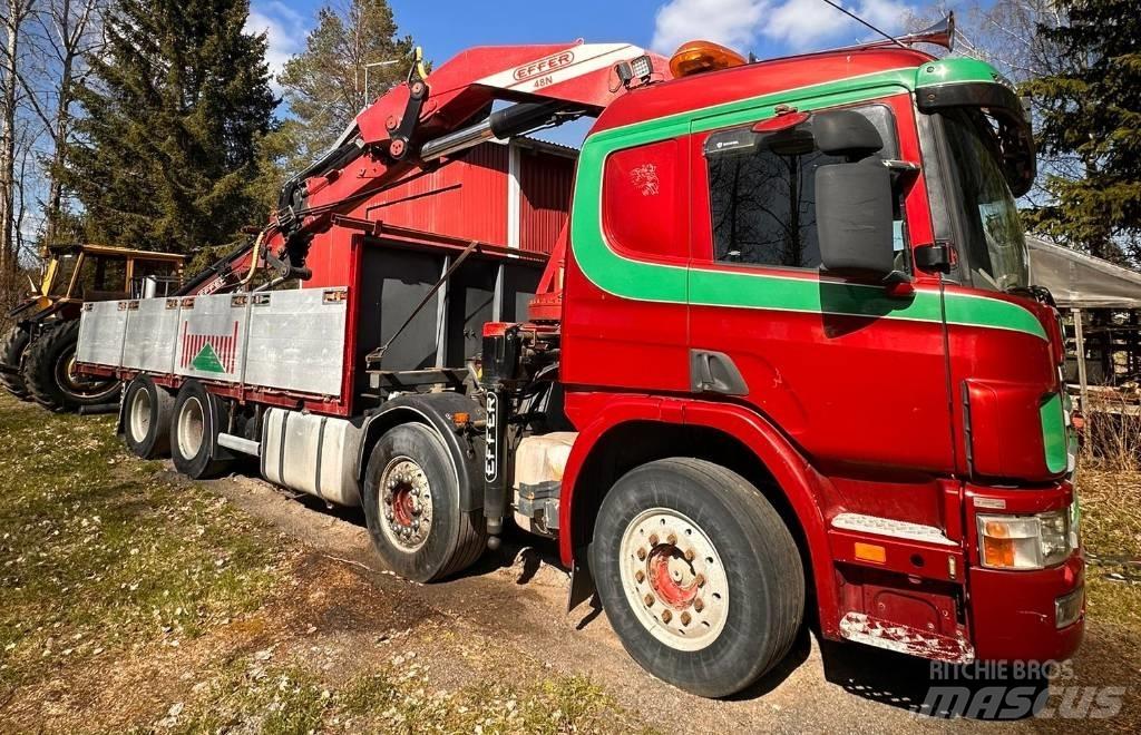 Scania P 124 GB Φορτηγά με Γερανό