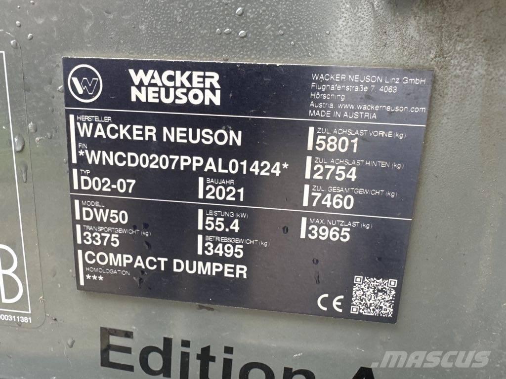 Wacker Neuson DW50 Dumpers εργοταξίου