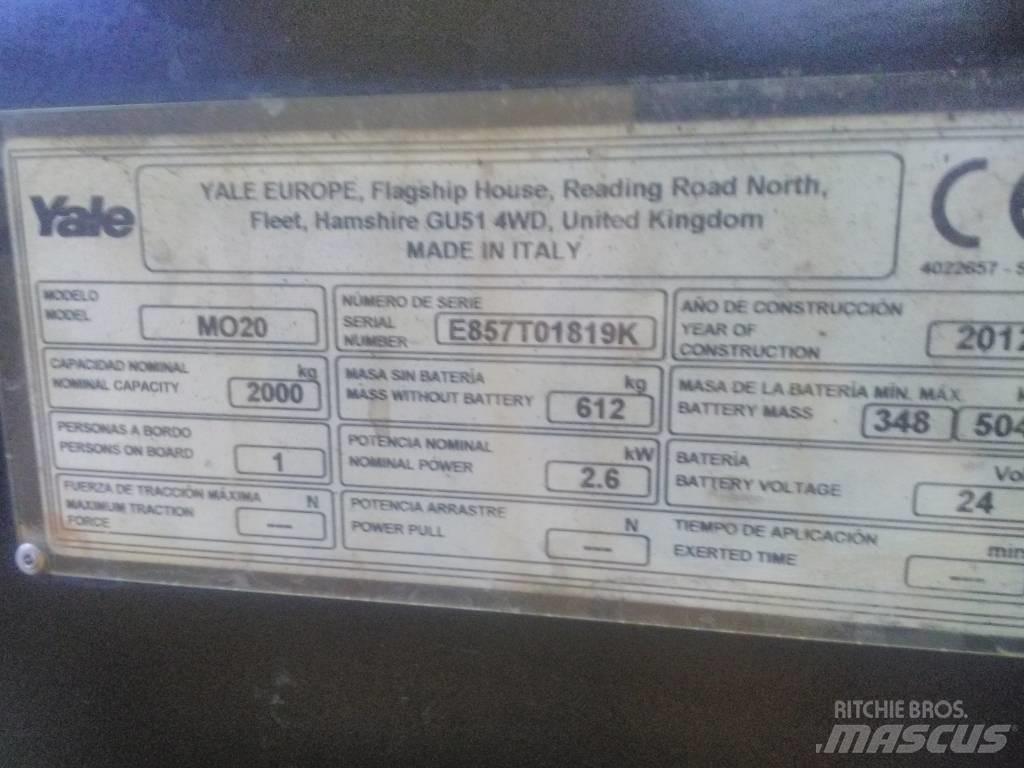 Yale MO20 Περονοφόρο ανυψωτικό συλλογής παραγγελιών μικρού ύψους