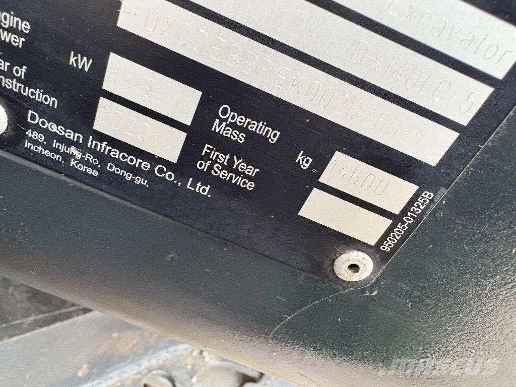 Doosan DX 140 LC Εκσκαφείς με ερπύστριες