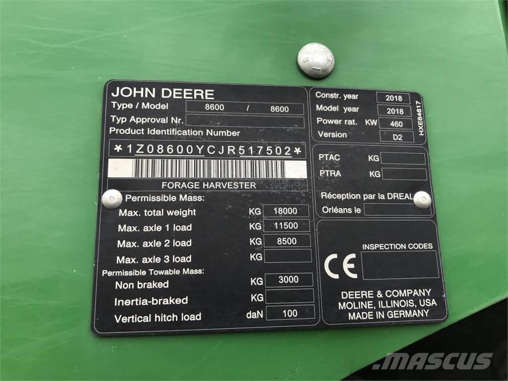 John Deere 8600 Μηχανές χορτονομής