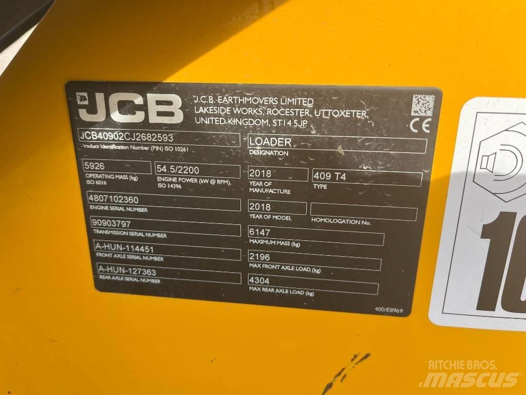 JCB 409 T4 Φορτωτές με λάστιχα (Τροχοφόροι)