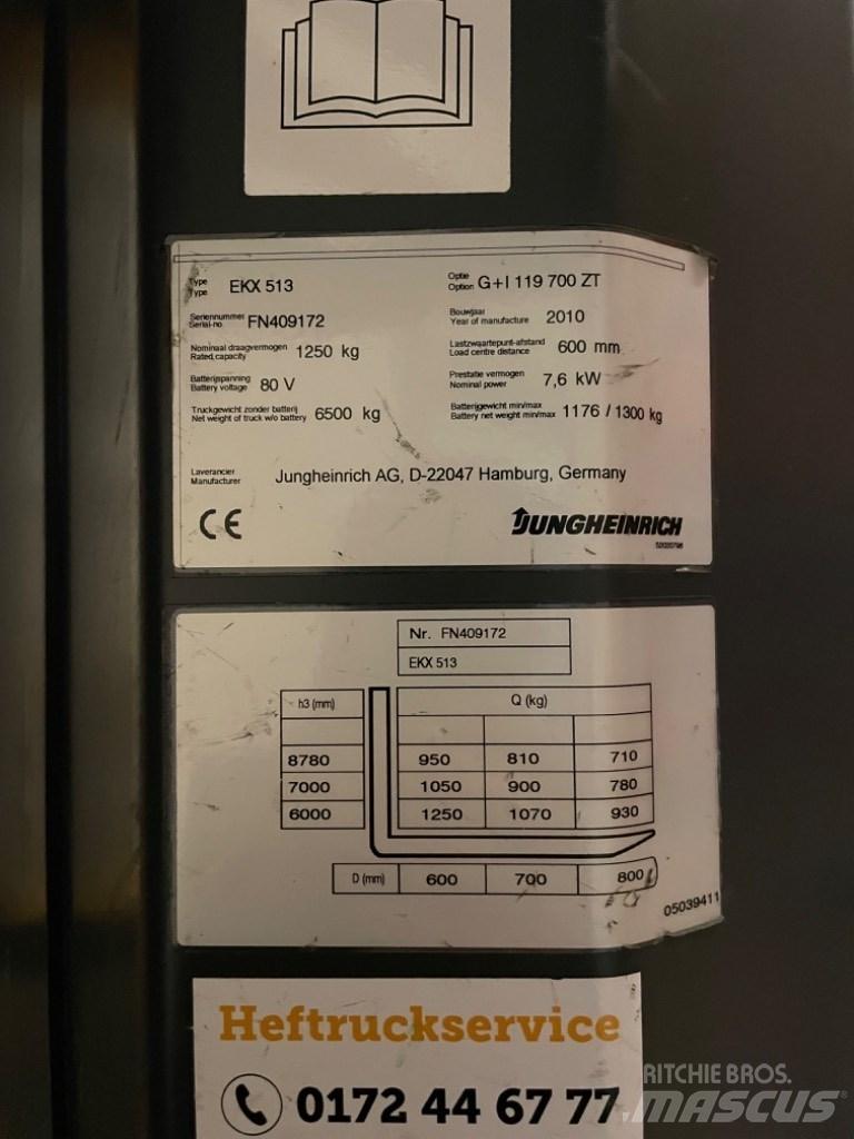 Jungheinrich EKX 513 Περονοφόρο ανυψωτικό συλλογής παραγγελιών μεγάλου ύψους