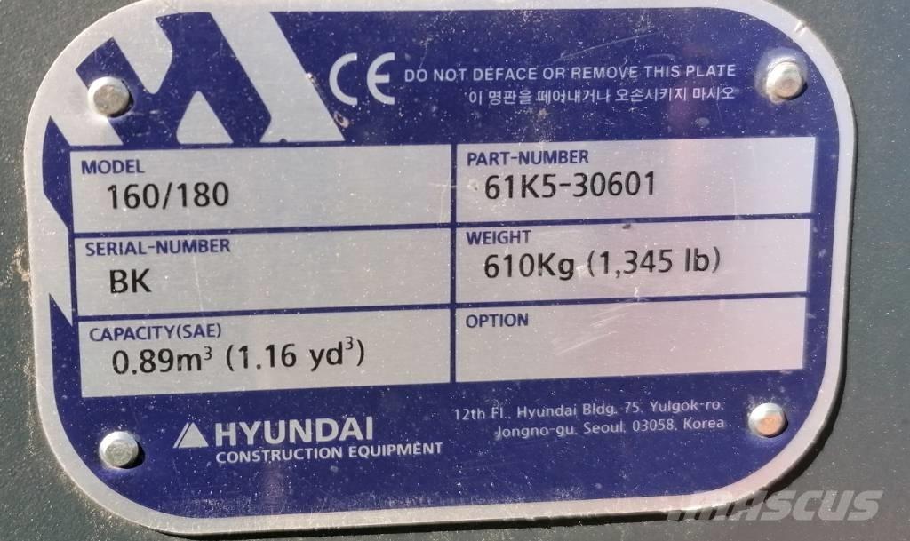 Hyundai 0.89m3_HX180 Κουβάδες