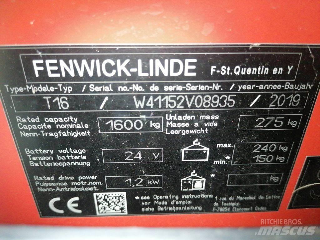 Linde T16L Χειροκίνητο περονοφόρο ανυψωτικό