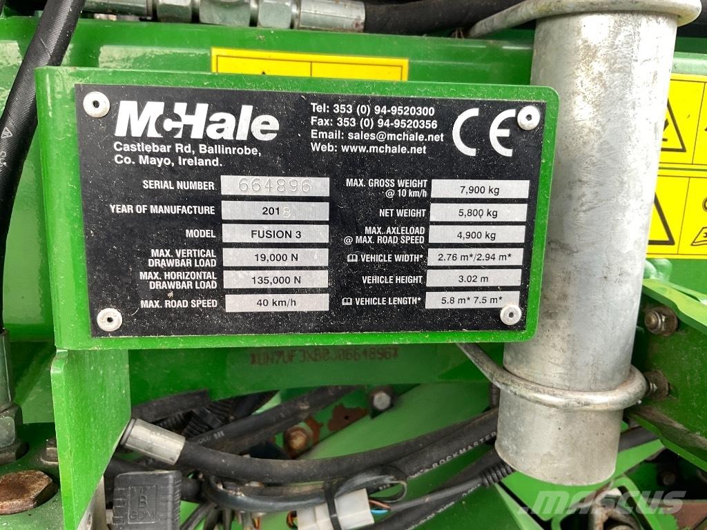 McHale Fusion 3 Πρέσες κυλινδρικών δεμάτων